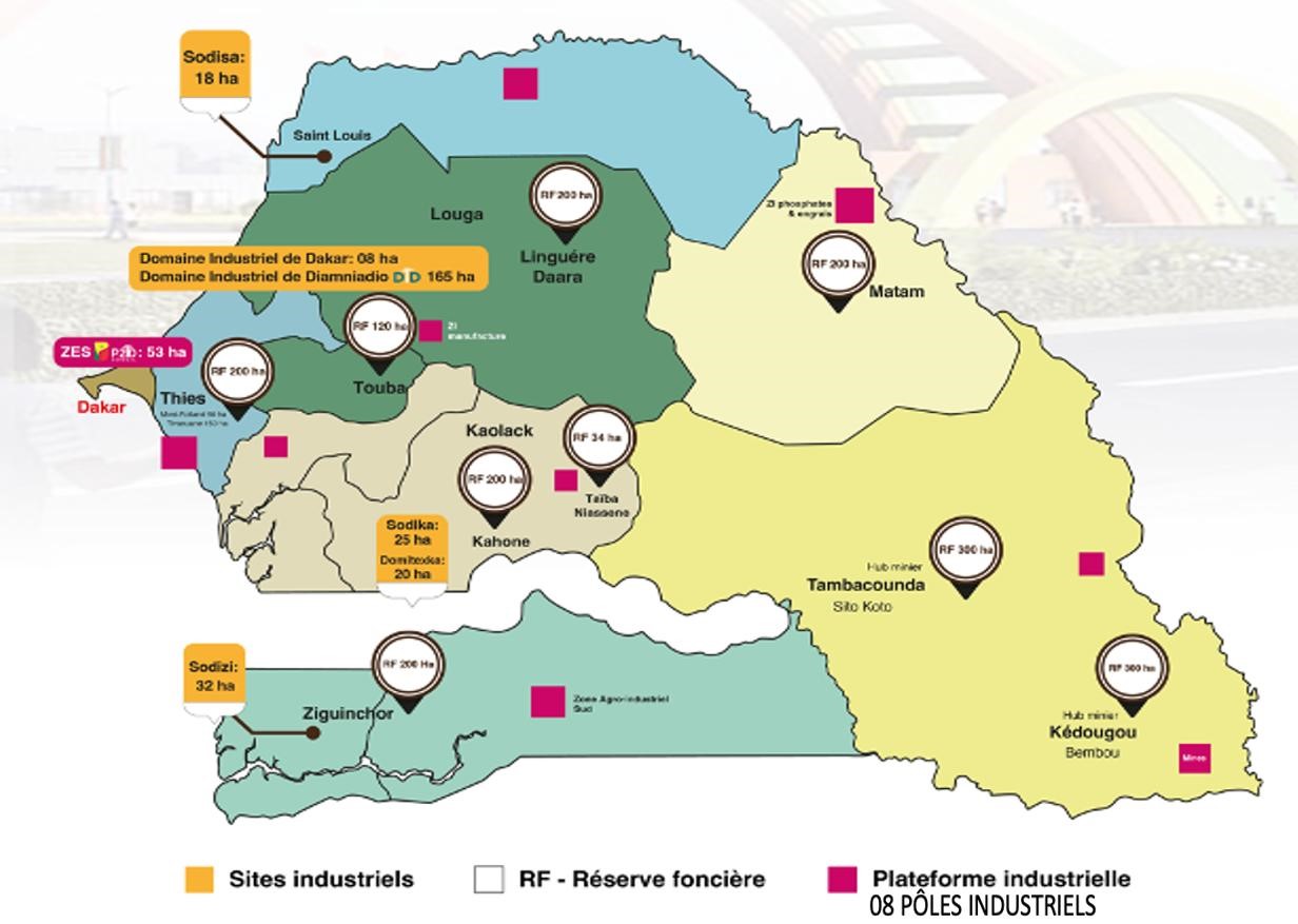 Carte des Pôles Industriels